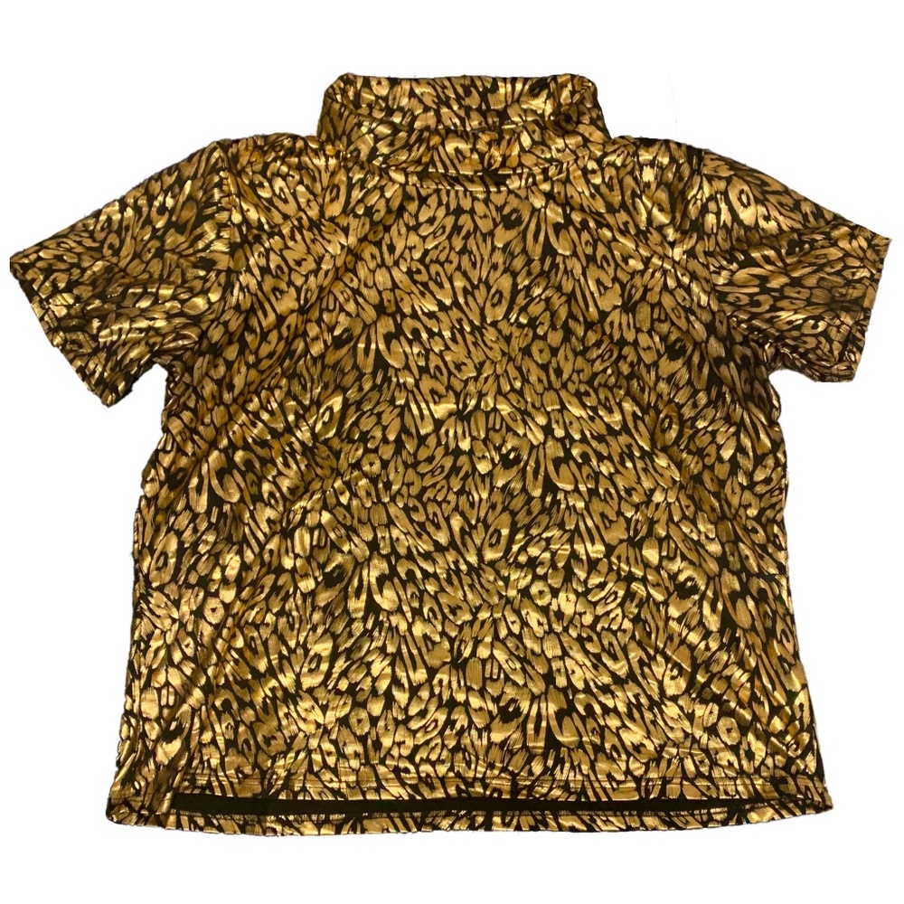 Animal Print gold metallic Men's dress shirt